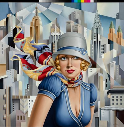 Nyár a városban, 2015 (olaj, vászon) alkotó: Catherine Abel