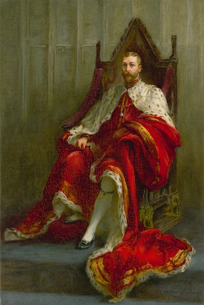 V. György király, koronázásának évében alkotó: Catherine Ouless