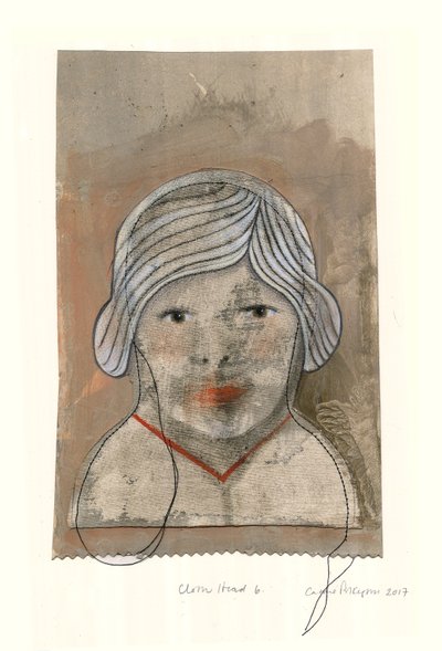 Cloth Head, 2017 (archív digitális nyomat kézi színezéssel) alkotó: Cathie Pilkington