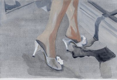 Filmnapló #47 (23.04.13 Levetkőzött), 2015 (olaj, papír) alkotó: Cathy Lomax