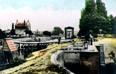 Teddington Lock, Richmond, London, 1926. alkotó: Cavenders Ltd
