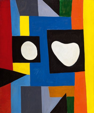 Építészeti kompozíció, 1951 körüli (olaj, vászon) alkotó: Caziel Caziel