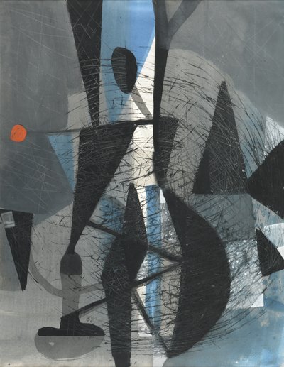 Naplemente, 1950 körül (gouache, papír) alkotó: Caziel Caziel