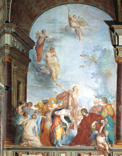 A Hírességek és Szent Anna freskója – Lorenzo de Medici, a csodálatosként ismert tettei (Firenze alkotó: Cecco  Bravo