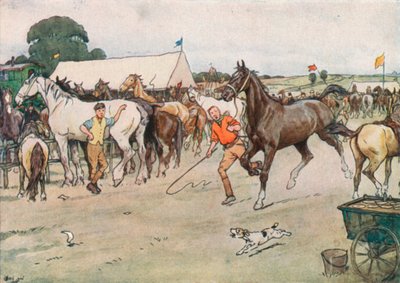 Egy lóvásár. . . "Nagyon sok volt az alkudozás, a felfutás és a leverés" alkotó: Cecil Charles Windsor Aldin