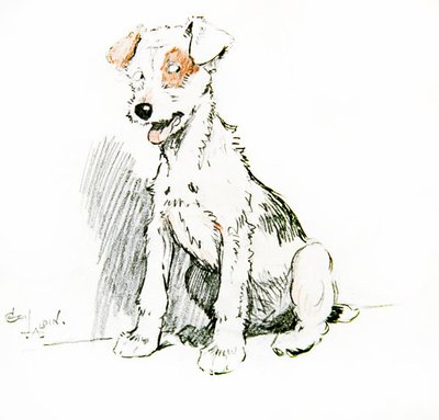 Angyal a házban (kréta papíron) alkotó: Cecil Charles Windsor Aldin