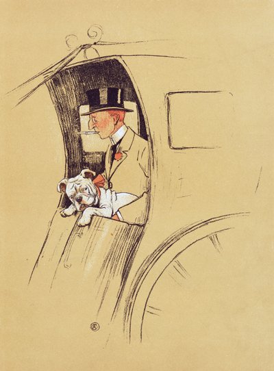 Hansom Cab (kréta és zsírkréta papíron) alkotó: Cecil Charles Windsor Aldin