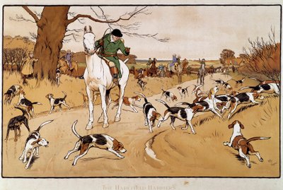 Hunting hare. Watercolour by Cecil Aldin (1870-1935) alkotó: Cecil Charles Windsor Aldin