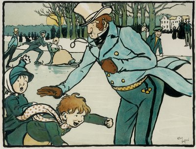 Régi angol sportok és játékok: korcsolyázás alkotó: Cecil Charles Windsor Aldin