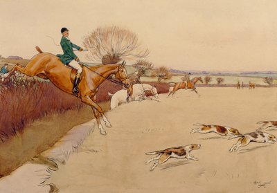 Up and Over (grafit, toll és tinta, valamint wc papíron) alkotó: Cecil Charles Windsor Aldin