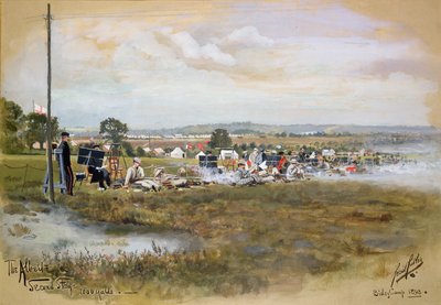 Albert – Második szakasz, 1000 yard, Bisley tábor, 1893 (wc és gouache papíron) alkotó: Cecil Cutler