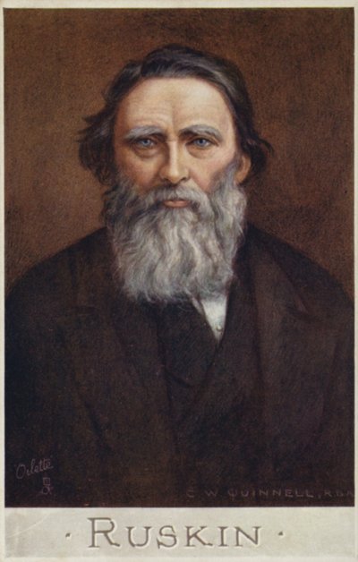 John Ruskin (1819-1900), angol író, művészeti kritikus, művész és társadalmi gondolkodó alkotó: Cecil Watson Quinnell