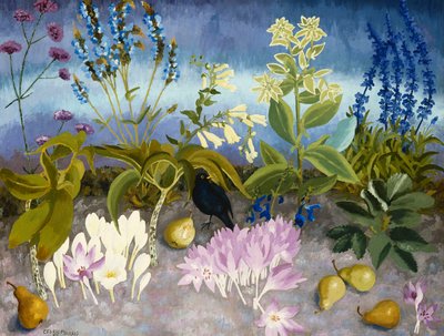 Feketerigó és a virágok alkotó: Cedric Morris