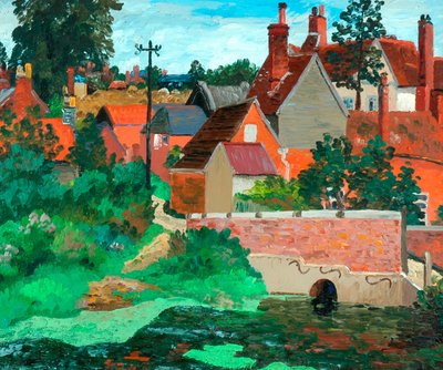 Polstead, Suffolk, 1933 körül (olaj, vászon) alkotó: Cedric Morris