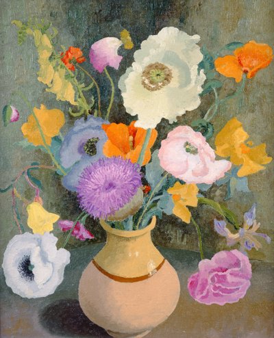 Pipacs és édes borsó (olaj, vászon) alkotó: Cedric Morris