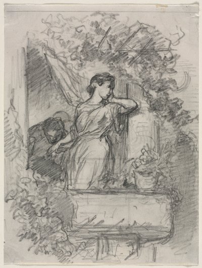 Az erkélyen alkotó: Celestin Francois Nanteuil