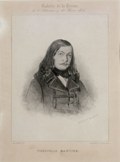 Théophile Gautier költő portréja 1811-1872. alkotó: Celestin Francois Nanteuil