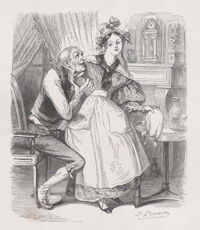 A régi agglegény Béranger teljes műveiből, 1836 alkotó: Cesar Auguste Hebert