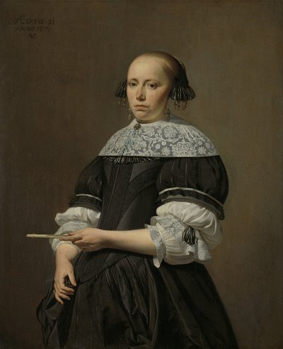 Elisabeth van Kessel portréja, 1671 alkotó: Cesar Boetius van Everdingen