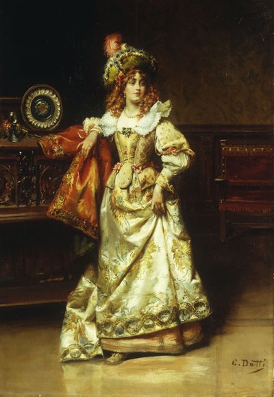 A kísérőre várva, alkotó: Cesare Auguste Detti