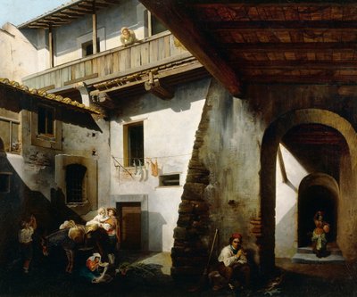 Cesare Coghetti (1850-1899) fogadóban parasztokkal alkotó: Cesare Coghetti