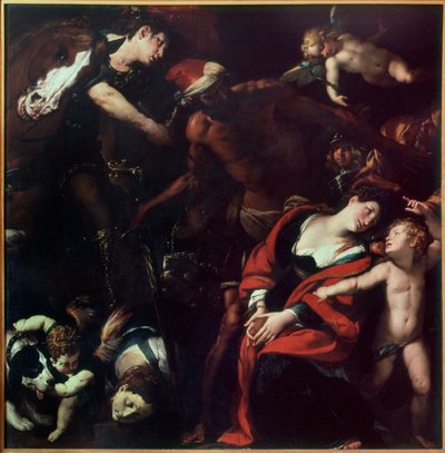Szent Rufina és Szent Secunda mártíromsága (Három művész festménye) alkotó: Cesare Morazzone Pier Francesco and Cerano Procaccini