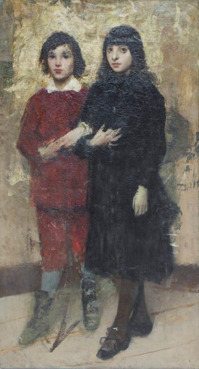 Két unokatestvér, Cesare Tallone (olaj, vászon) alkotó: Cesare Tallone