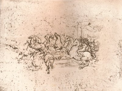 Másolata az anghiari csata rajzfilmjének egy részének, c1505-c1523 1883 alkotó: Cesare da Sesto