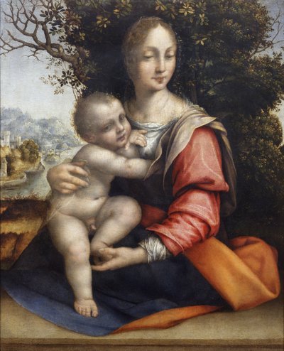 Madonna és gyermeke (A fa Szűzanya) alkotó: Cesare da Sesto