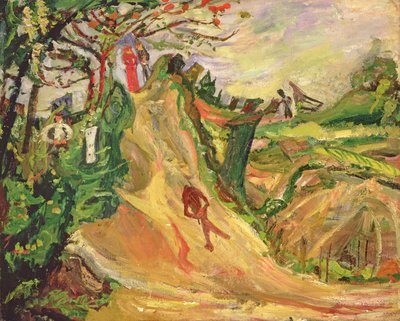 Domb egy emberrel az úton alkotó: Chaim Soutine