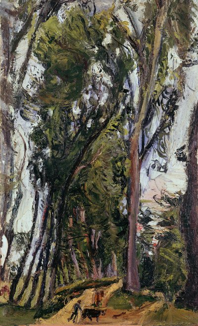 Táj farmerrel, Chaim Soutine (1894-1943), Franciaország, XX. század alkotó: Chaim Soutine