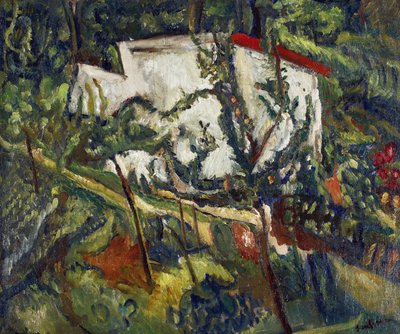 A Clamart háza Chaim Soutine festménye (1893-1943), c. 1918 - Olaj, vászon, 60x72,8 - Magángyűjtemény alkotó: Chaim Soutine