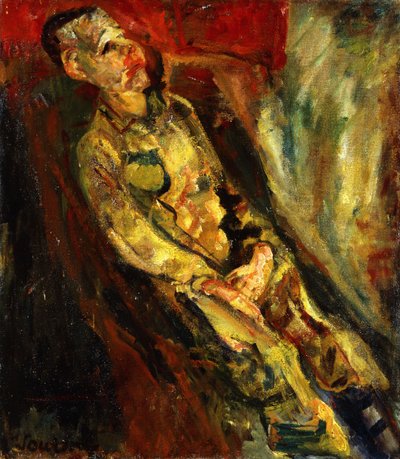 Ember ül; Ülő ember, 1923 körül alkotó: Chaim Soutine