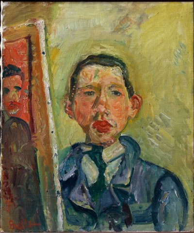 Önarckép - Soutine, Chaim (1893-1943) - c. 1918 - Olaj, vászon - 54,6x45,7 - Princetoni Egyetemi Művészeti Múzeum alkotó: Chaim Soutine