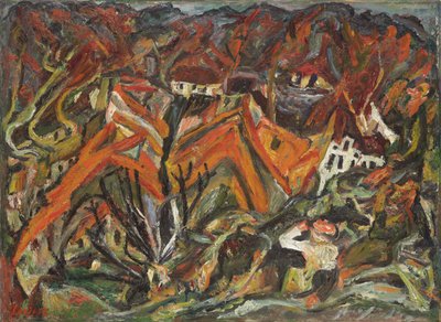 Kilátás a falura; A falu látképe, 1921-1922 alkotó: Chaim Soutine