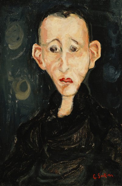 Fiatal férfi a sötétben; Le Garcon en Noir, 1924 alkotó: Chaim Soutine