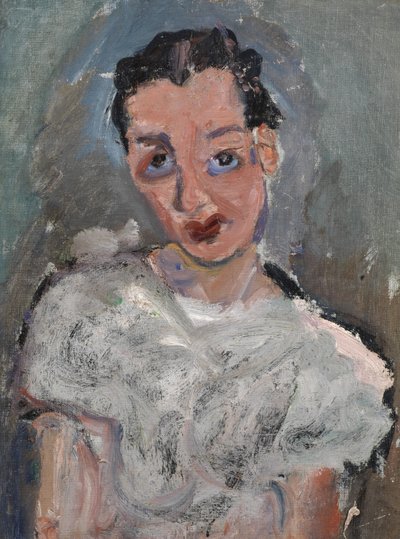 Fiatal nő fehér blúzban alkotó: Chaim Soutine