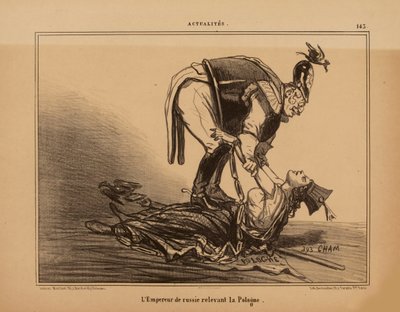 Az orosz császár felmenti Lengyelországot, 1855. alkotó: Cham