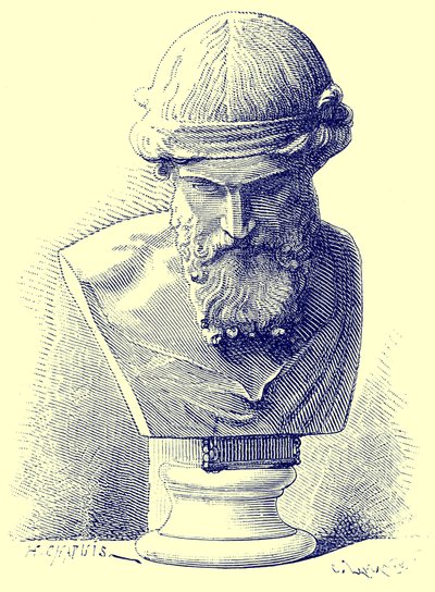 Platón, Victor Duruy „Róma története” című illusztrációja, 1884-ben megjelent (digitálisan javított kép) alkotó: Chapuis
