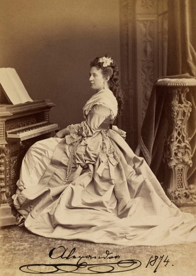 Alexandra Iosifovna szász-altenburgi nagyhercegnő portréja (1830-1911) alkotó: Charles Bergamasco