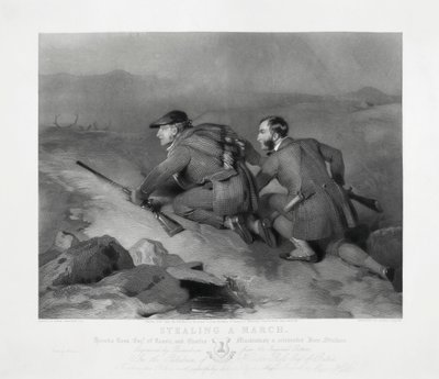 Ellop egy márciust, vésette Edward Burton alkotó: Charles (after) Landseer