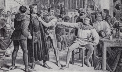 Lord Saye és Sele, akiket le akarnak vágni Jack Cade lázadásában alkotó: Charles (after) Lucy