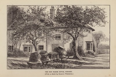 The Old Manor House, Scrooby (litho) alkotó: Charles (after) Whymper