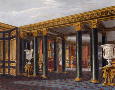 Alsó előszoba, Richard Reeve metszete (született 1780-ban), Charles Wild (1781-1835) terve alapján, A királyi rezidenciák történetéből alkotó: Charles (after) Wild