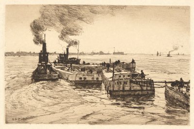 Csatornahajók és vontatók alkotó: Charles A. Platt