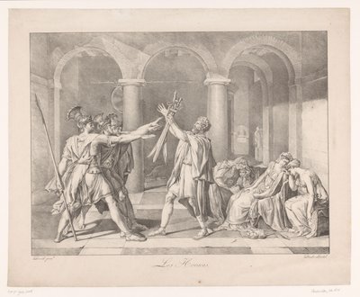 A Horatii Eed Les Horaces (cím a tárgyon) alkotó: Charles Achille D