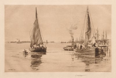 Két Sloops az East Riveren, 1889. alkotó: Charles Adams Platt