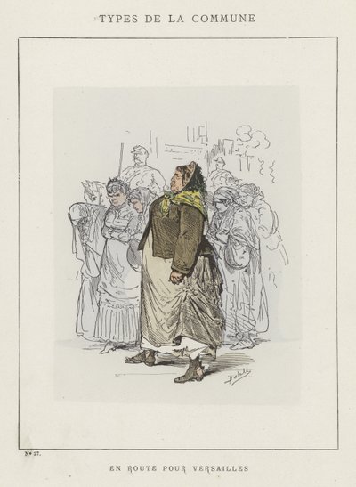 Versailles-ba vezető úton alkotó: Charles Albert d Arnoux Bertall