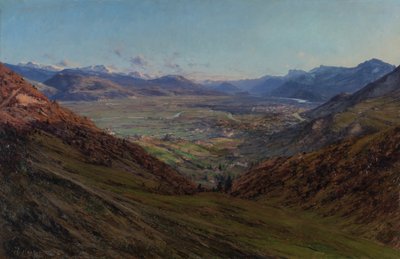 Grenoble a Sappey felé vezető út felől nézve 1912 (olaj, vászon) alkotó: Charles Alexandre Bertier