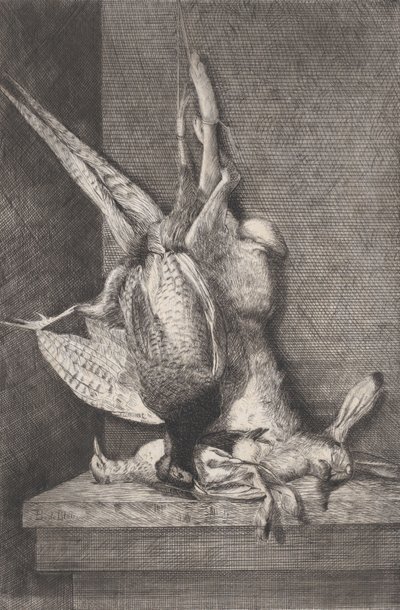 Vadásztrófea vadmadárral és nyúllal, 1850-1900. alkotó: Charles Alphonse Deblois